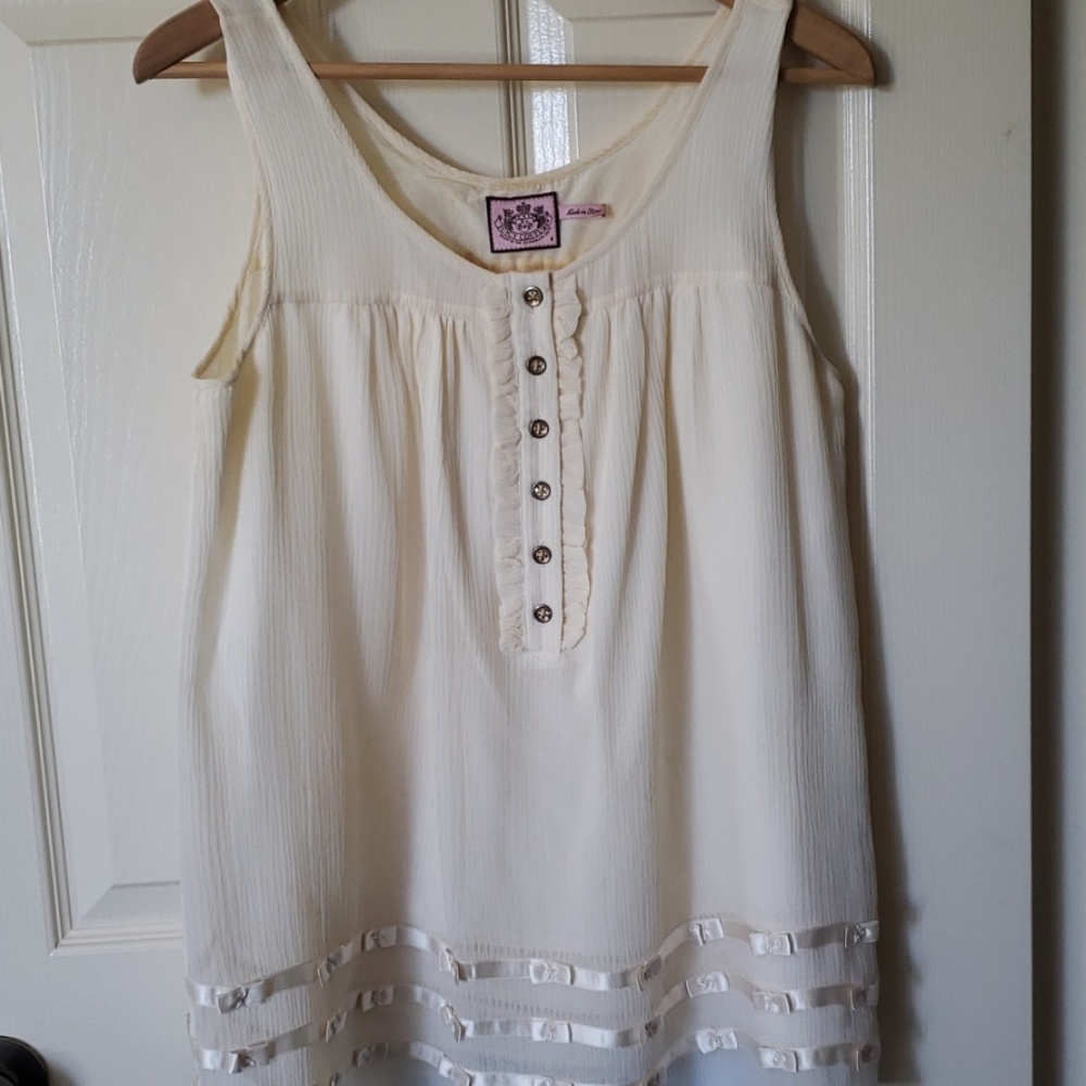 Juicy Cream Tank Top, Size 8